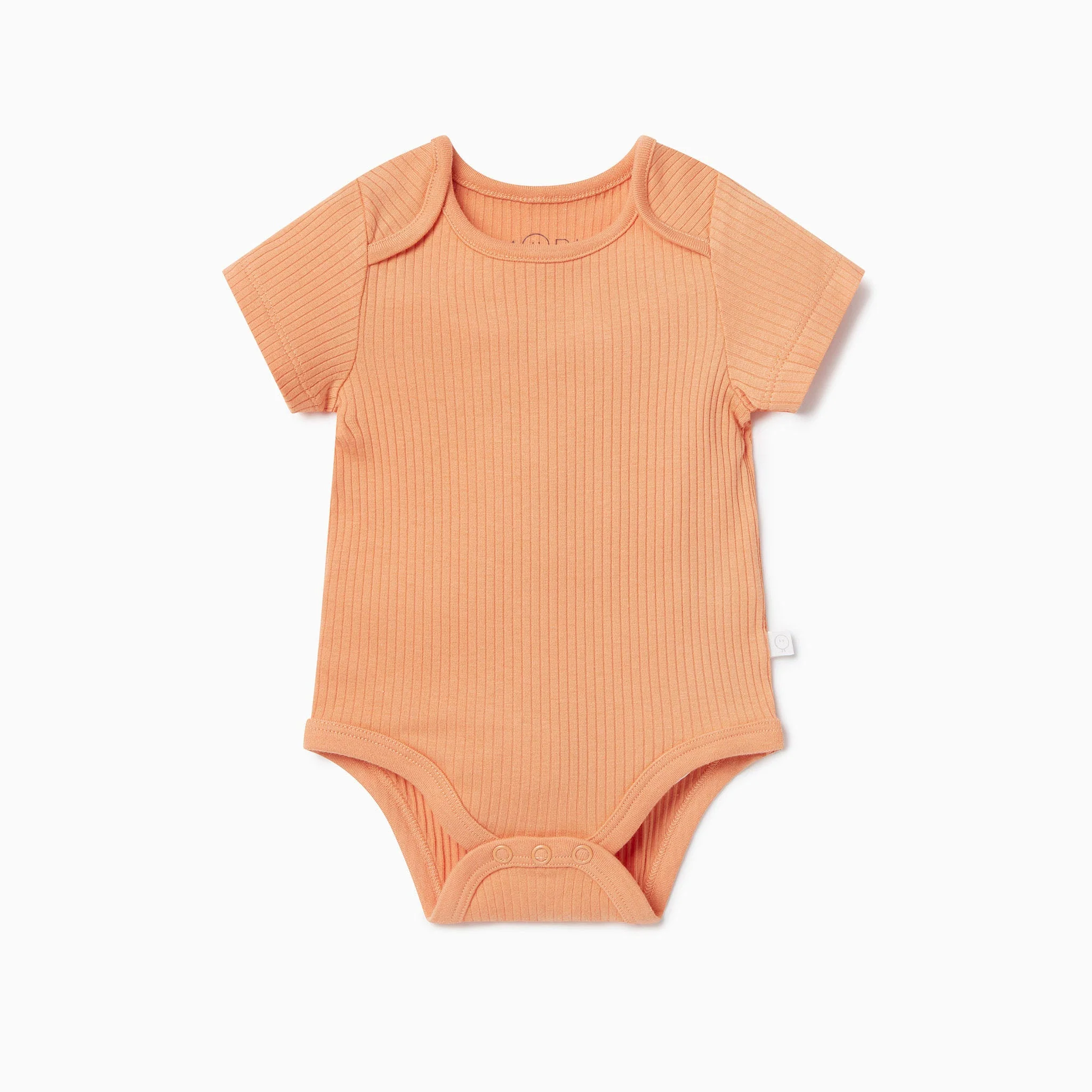 Ribbed Short Sleeve Bodysuit - Orange - Image 2