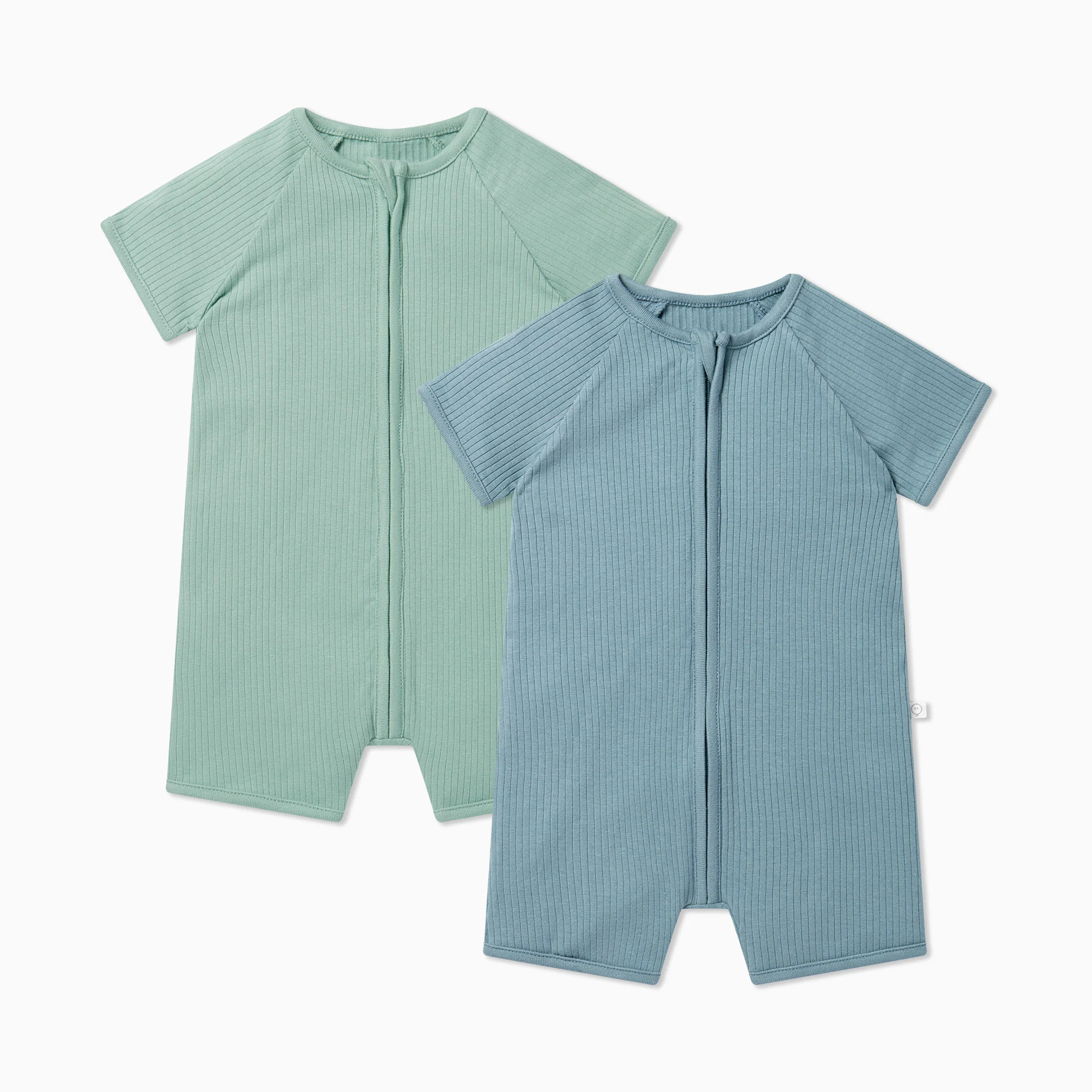 Ribbed Zip Summer Sleepsuit 2 Pack - Image 5