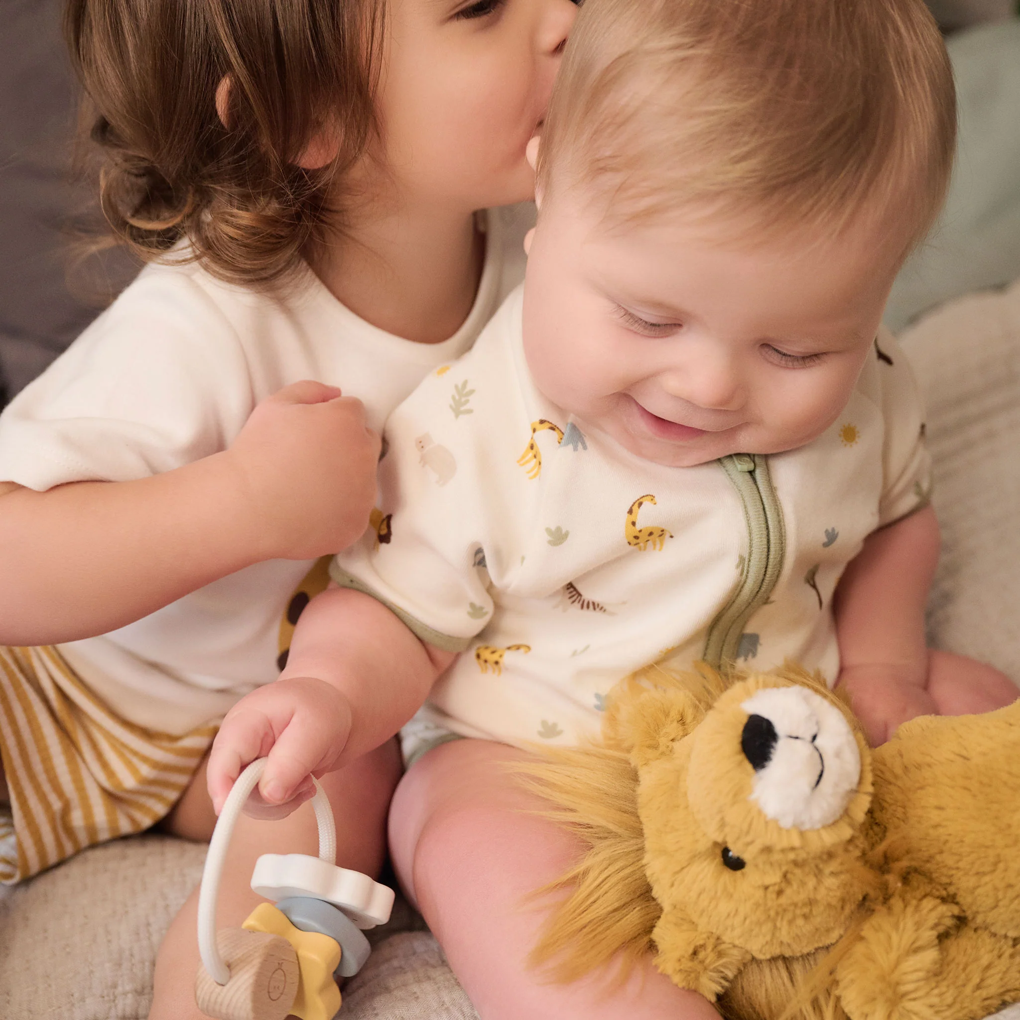 Safari & Ribbed Zip Summer Sleepsuit 2 Pack - Image 4