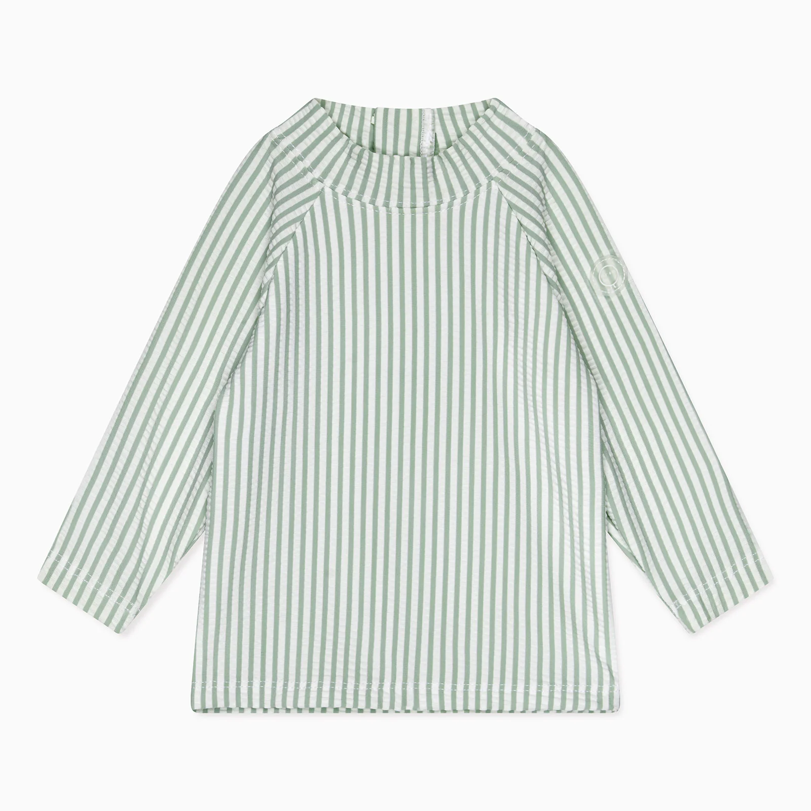 Sage Stripe Seersucker Rash Vest