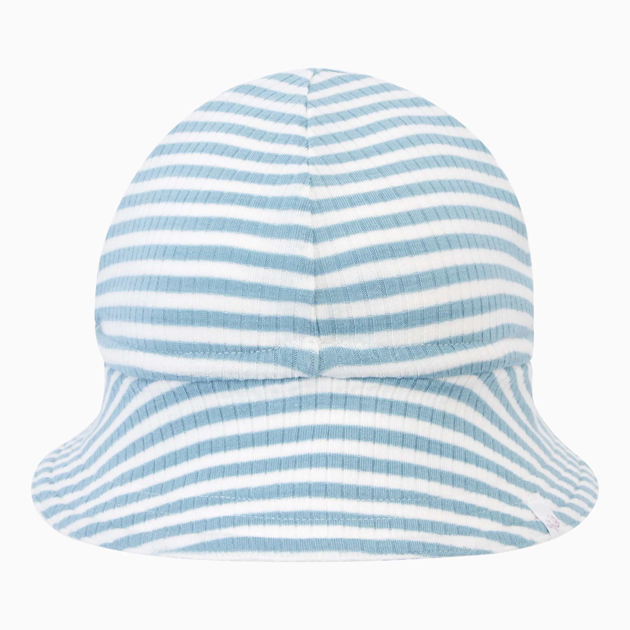 Sea Stripe Ribbed Romper & Sun Hat - Image 4