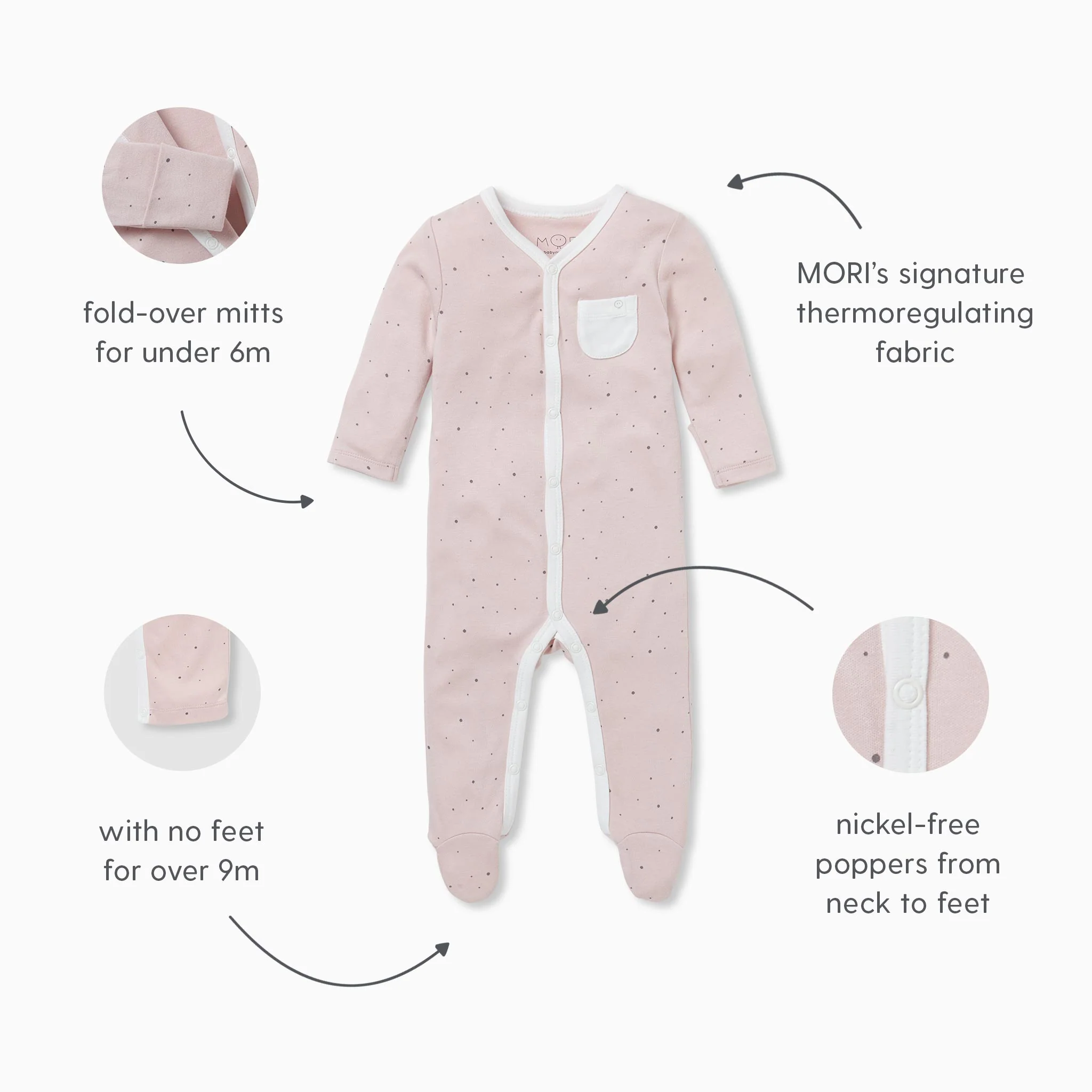 Stardust Front Opening Sleepsuit - Image 5