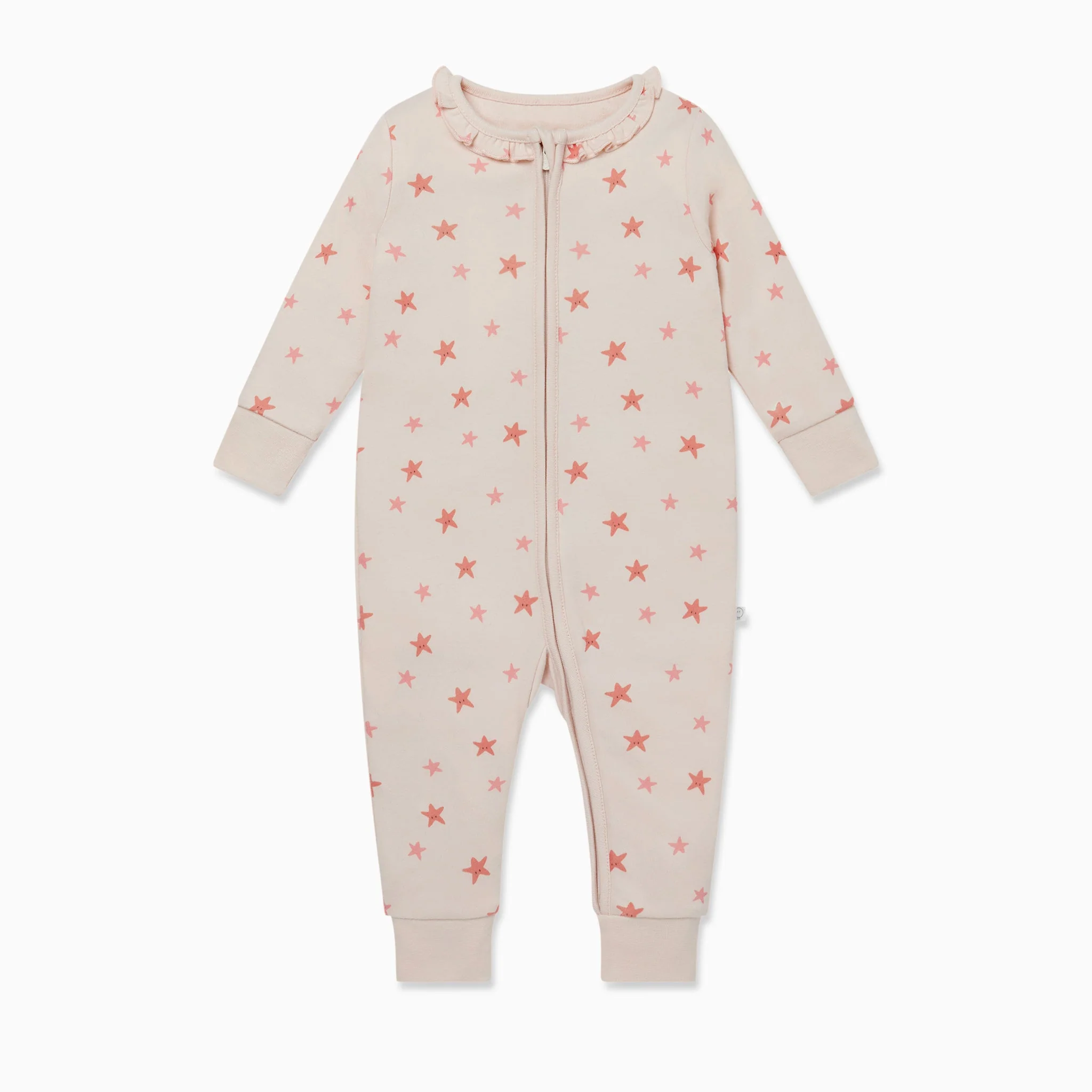 Starfish Frilled Zip-Up Sleepsuit - Image 3