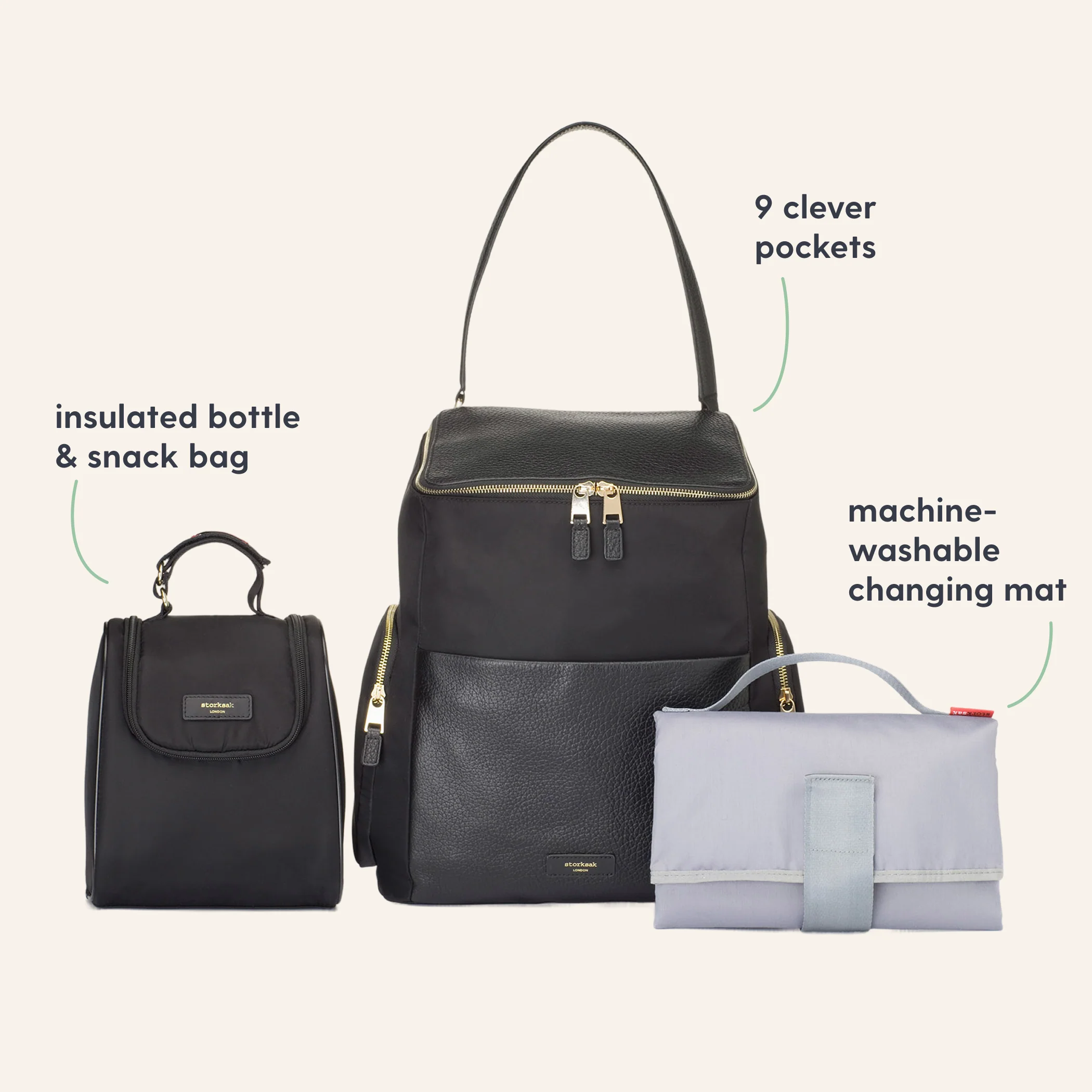 Storksak Alyssa Changing Bag & Clever Zip Sleepsuit - Image 10