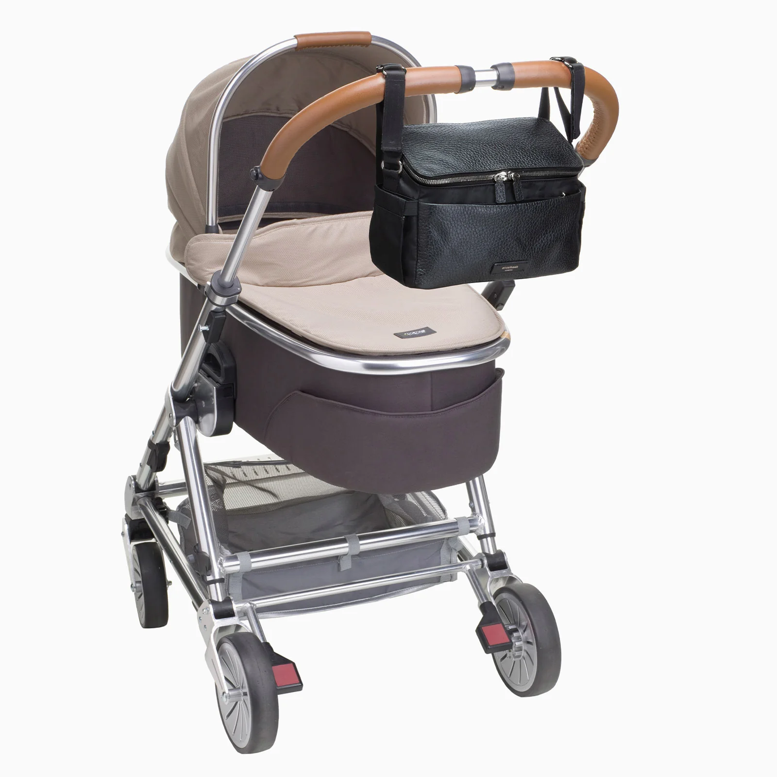 Storksak Alyssa Stroller Bag - Black & Gunmetal - Image 3