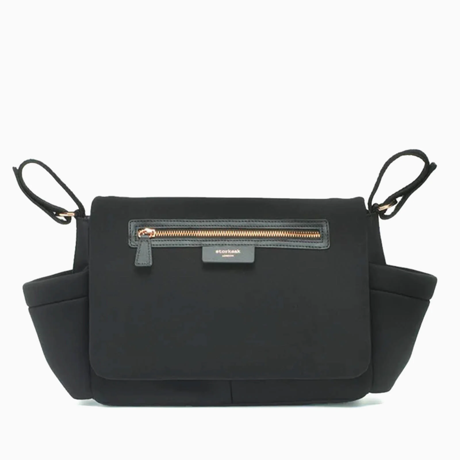 Storksak Stroller Organiser Luxe - Black & Rose Gold - Image 2