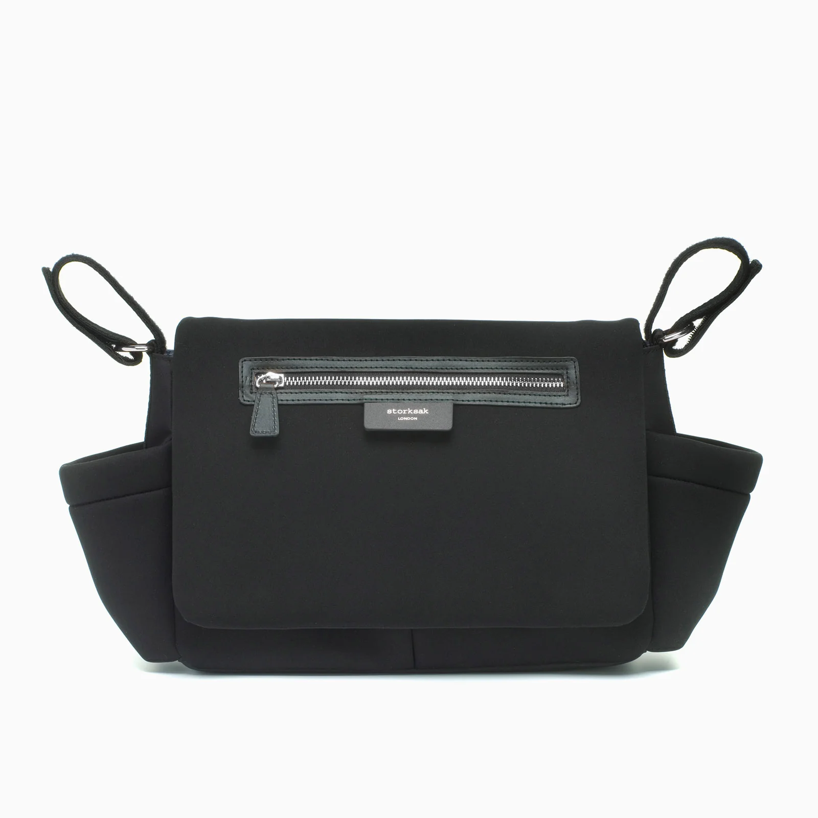 Storksak Stroller Organiser Luxe - Black & Silver - Image 2
