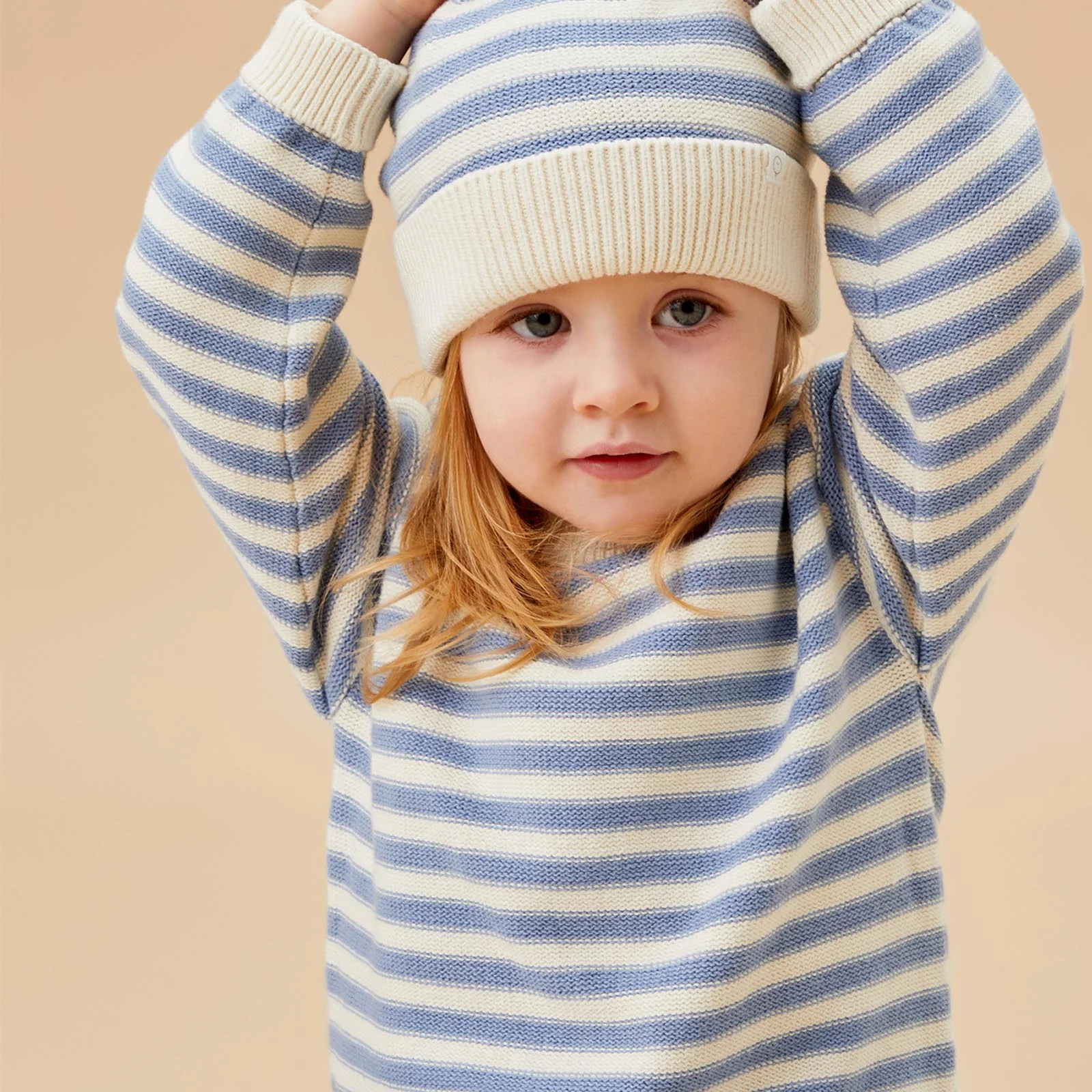 Striped High Neck Knitted Jumper - Image 3