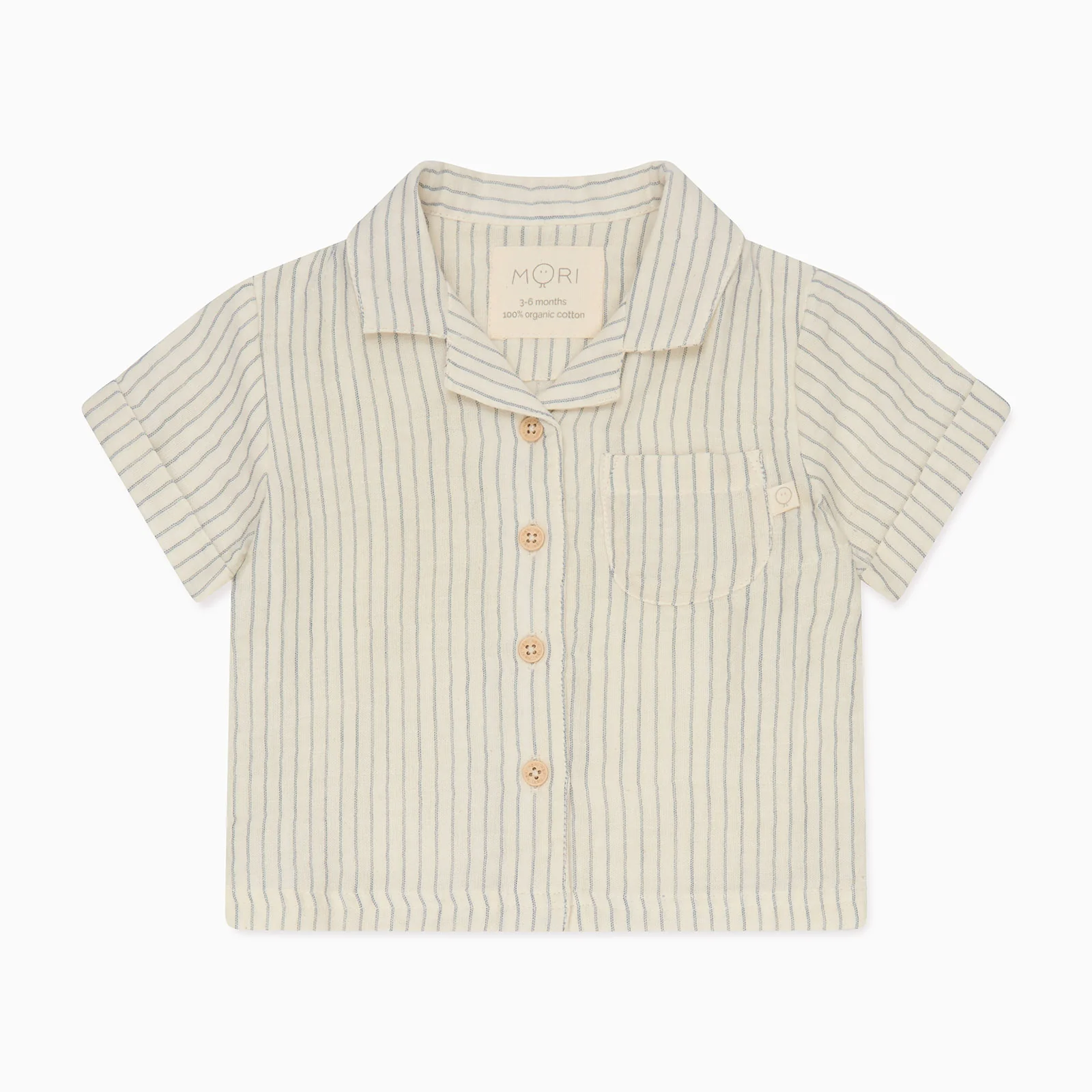 Striped Muslin Short Sleeve Shirt - Image 2