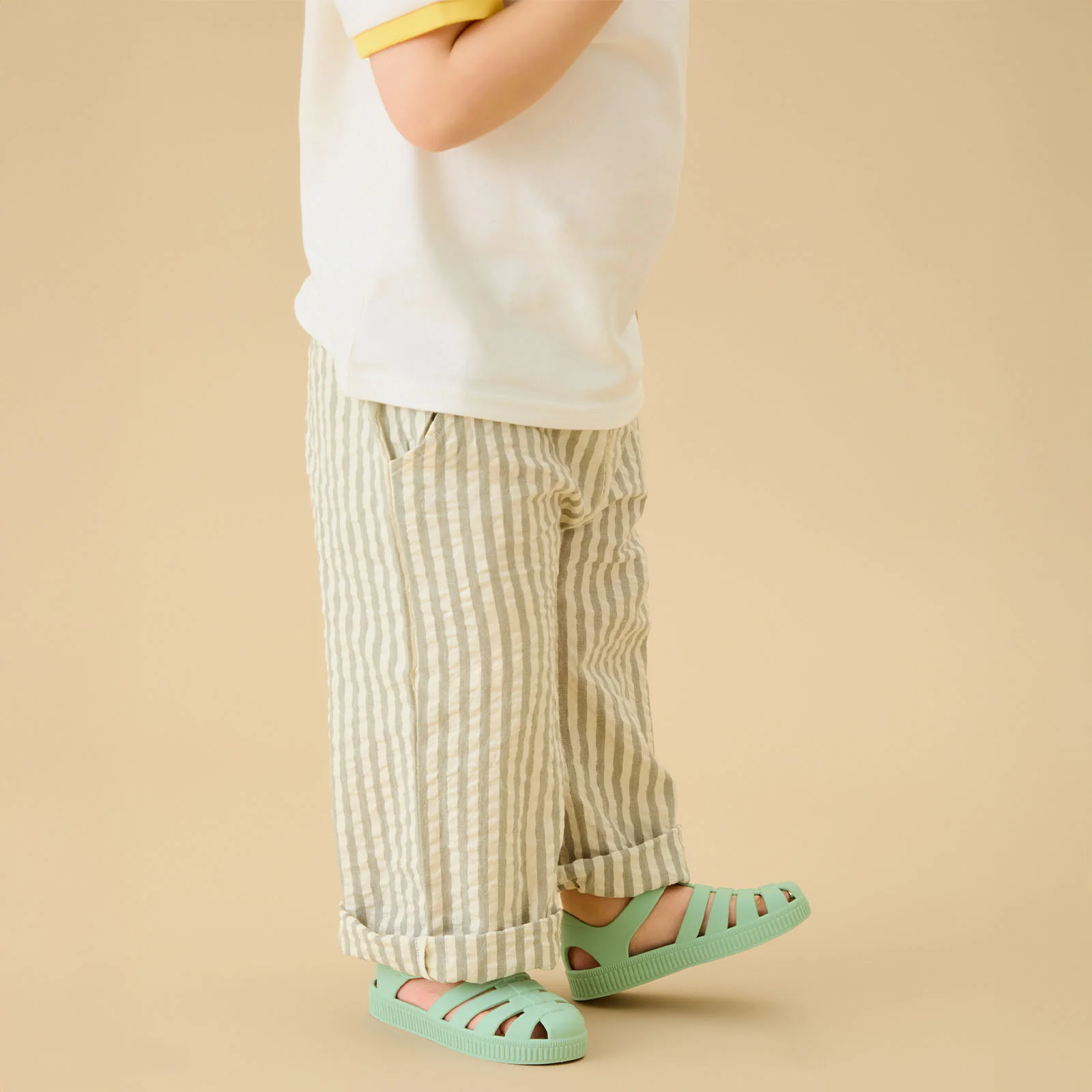 Striped Seersucker Trousers