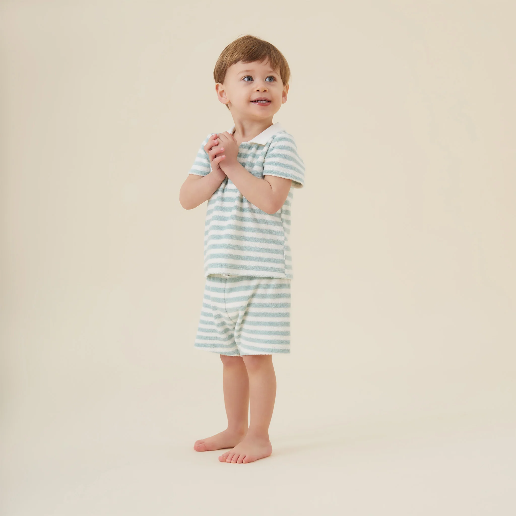 Striped Terry Towelling Shorts - Image 2