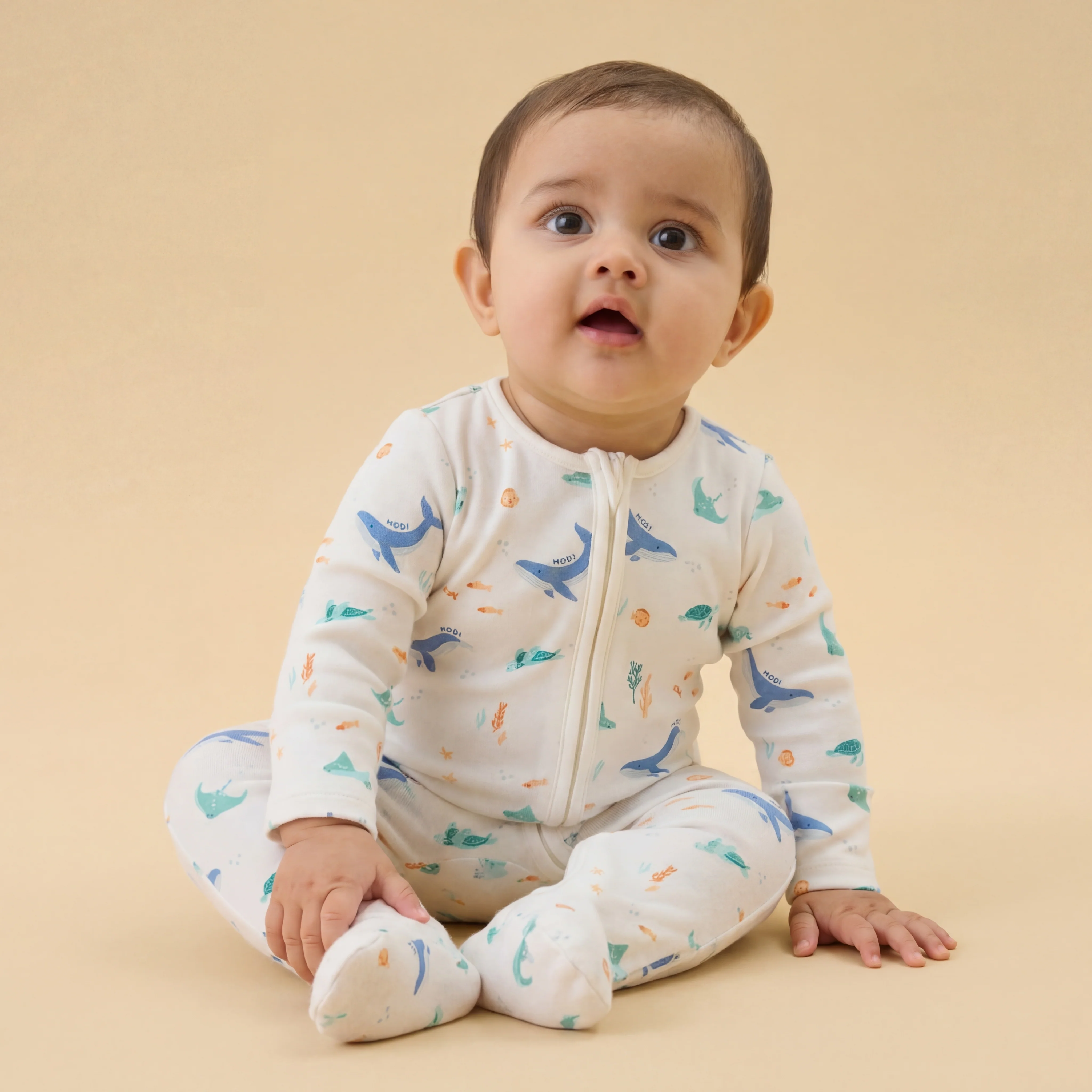 Submarine Sleep & Ocean Dreams Clever Zip Sleepsuit 2 Pack - Image 3
