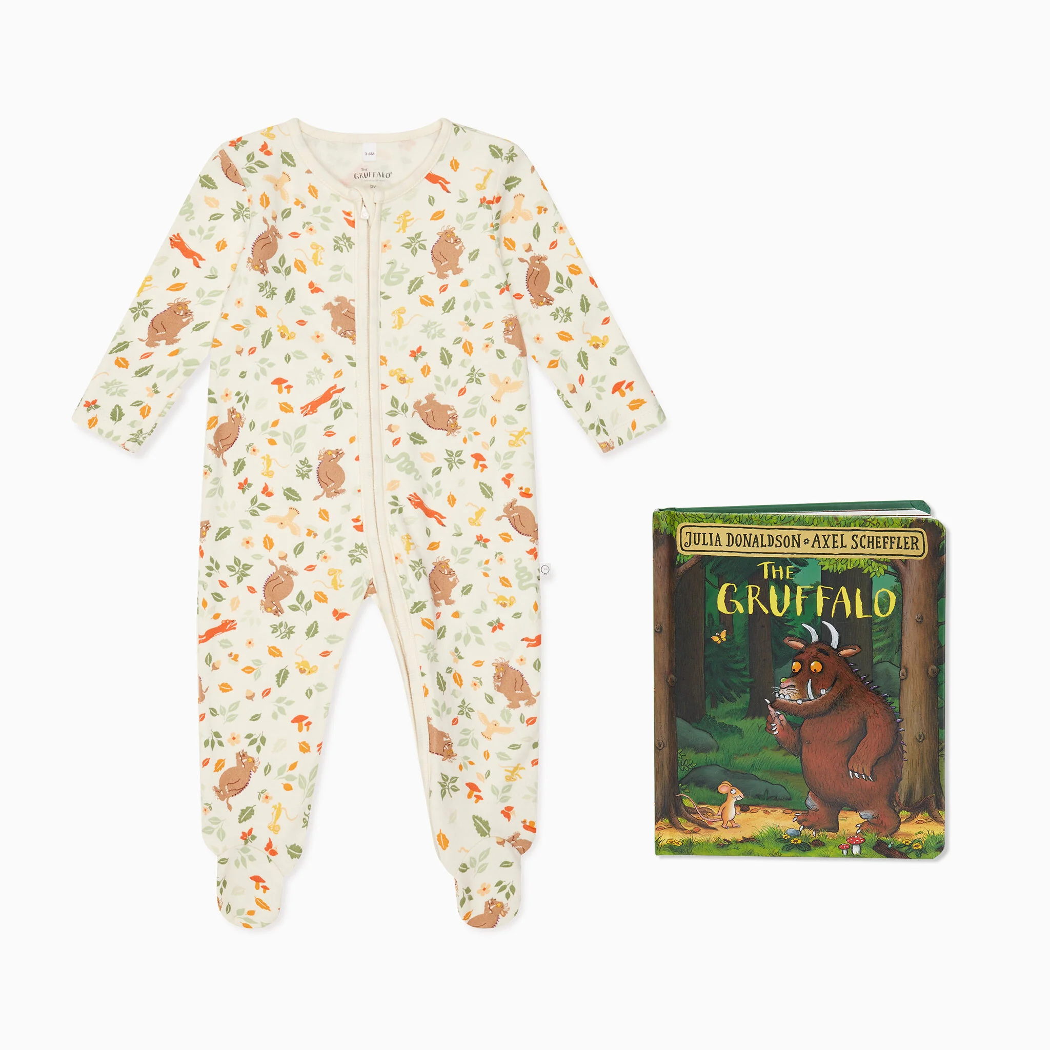 The Gruffalo Woodland Zip-Up Sleepsuit & Book Set - Image 2