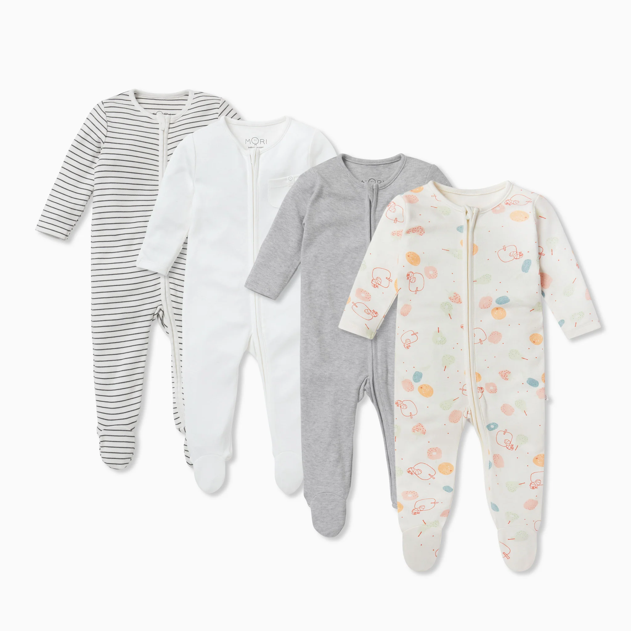The Very Hungry Caterpillar Clever Zip Sleepsuit 4 Pack