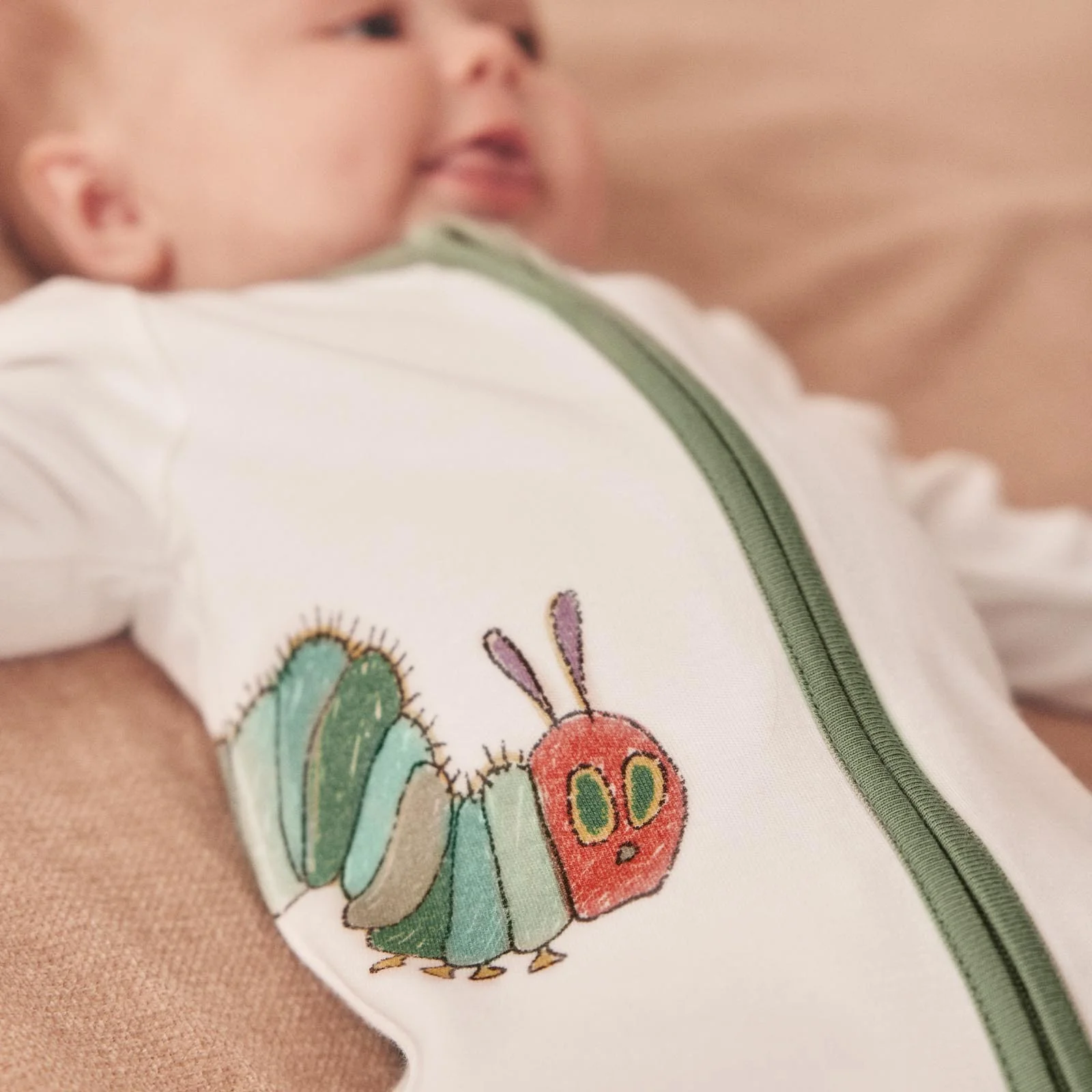 The Very Hungry Caterpillar & Ribbed Clever Zip Sleepsuit 2 Pack - Image 2