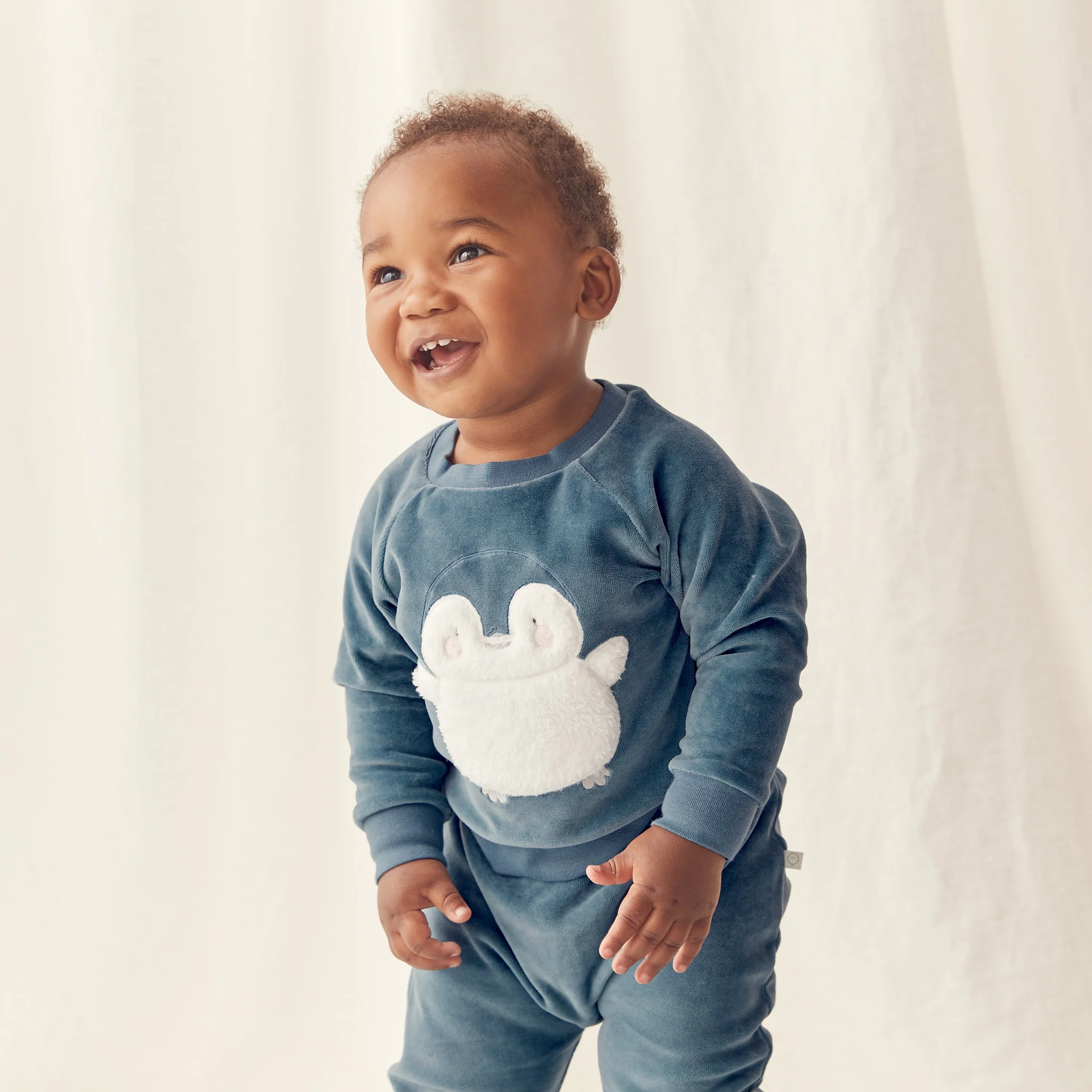 Velour Penguin Sweatshirt & Joggers Outfit - Image 2