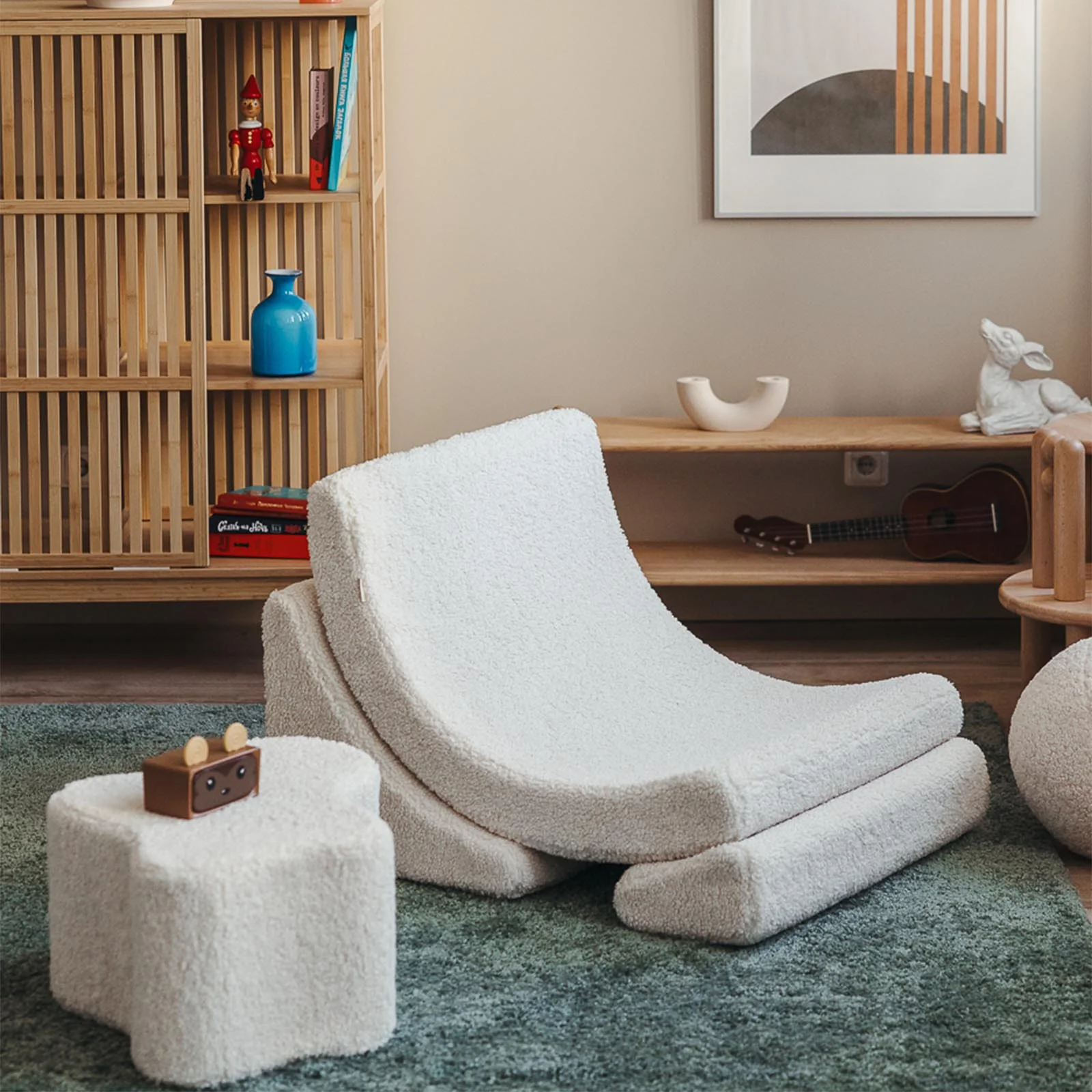 Wigiwama Cream White Cloud Pouffe - Image 3