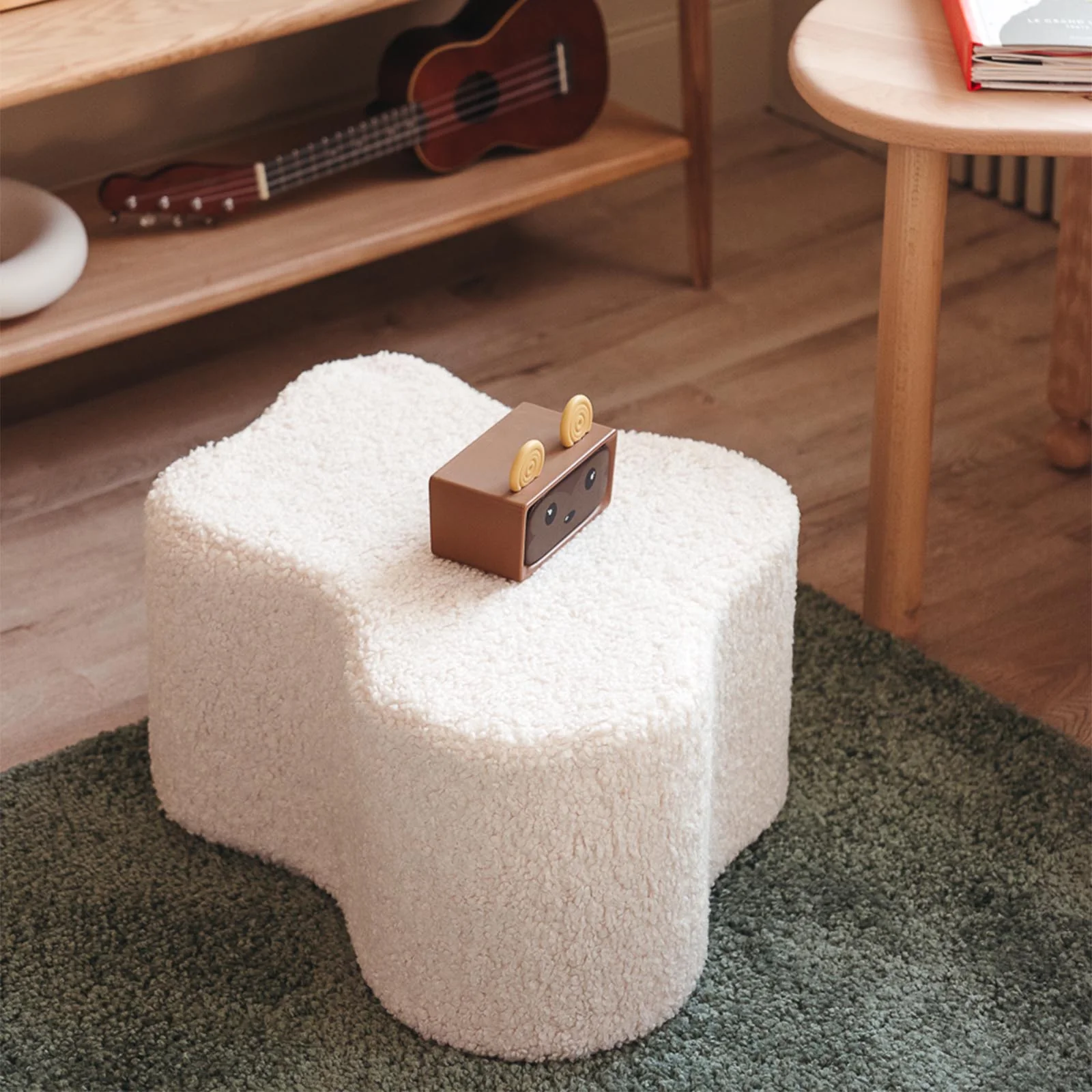 Wigiwama Cream White Cloud Pouffe - Image 4