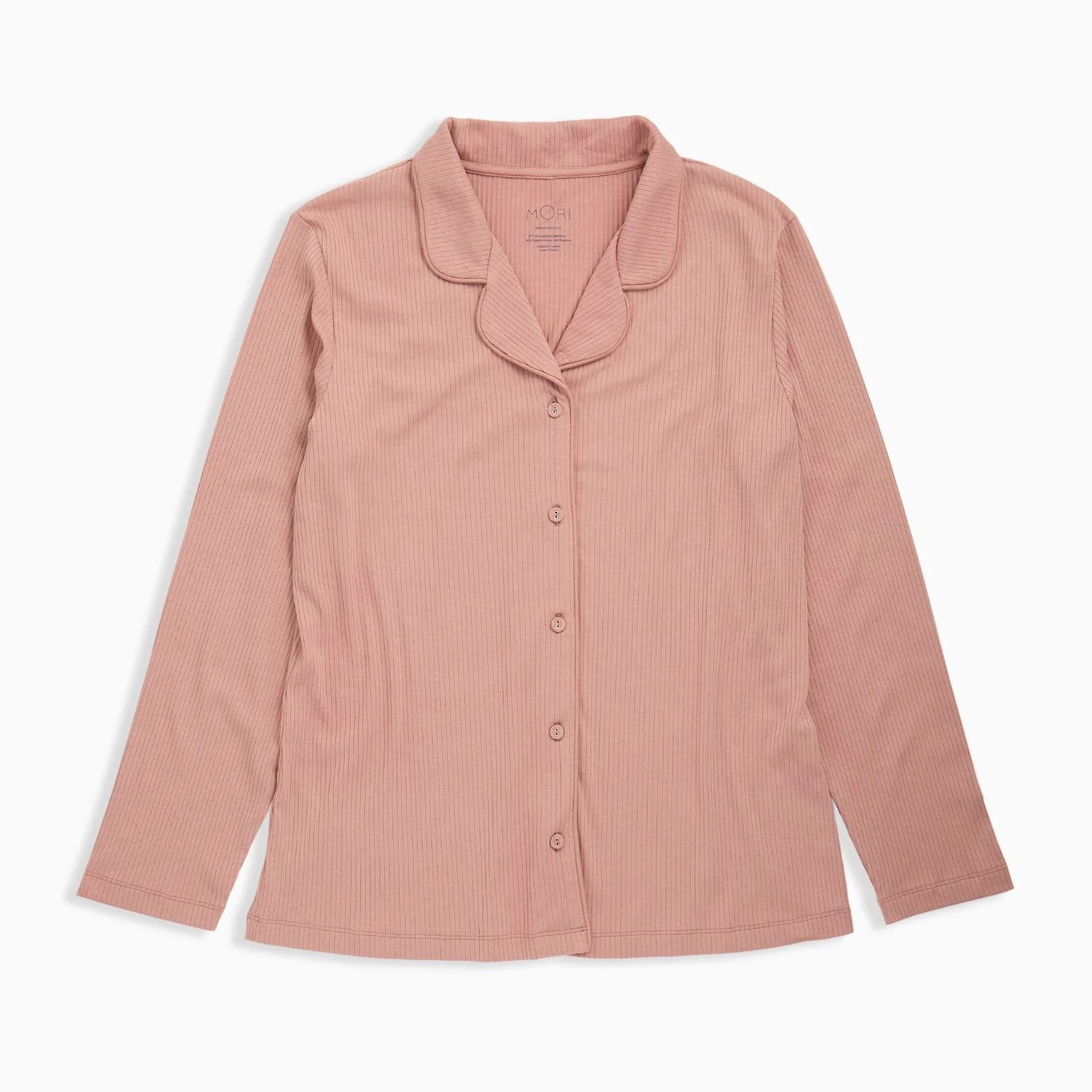 Women's Ribbed Collared Pyjamas - Rose - Image 3