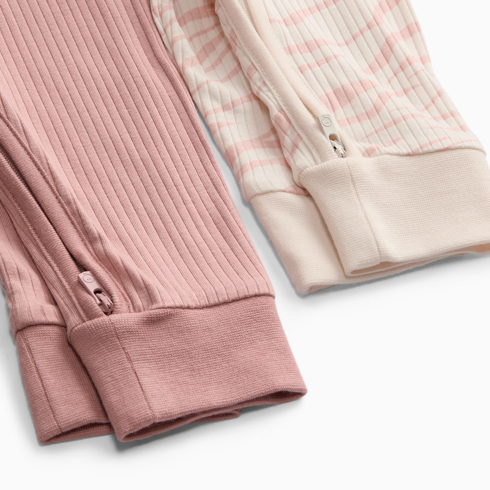 Zebra Sands Ribbed Clever Zip Sleepsuit 2 Pack - Image 4
