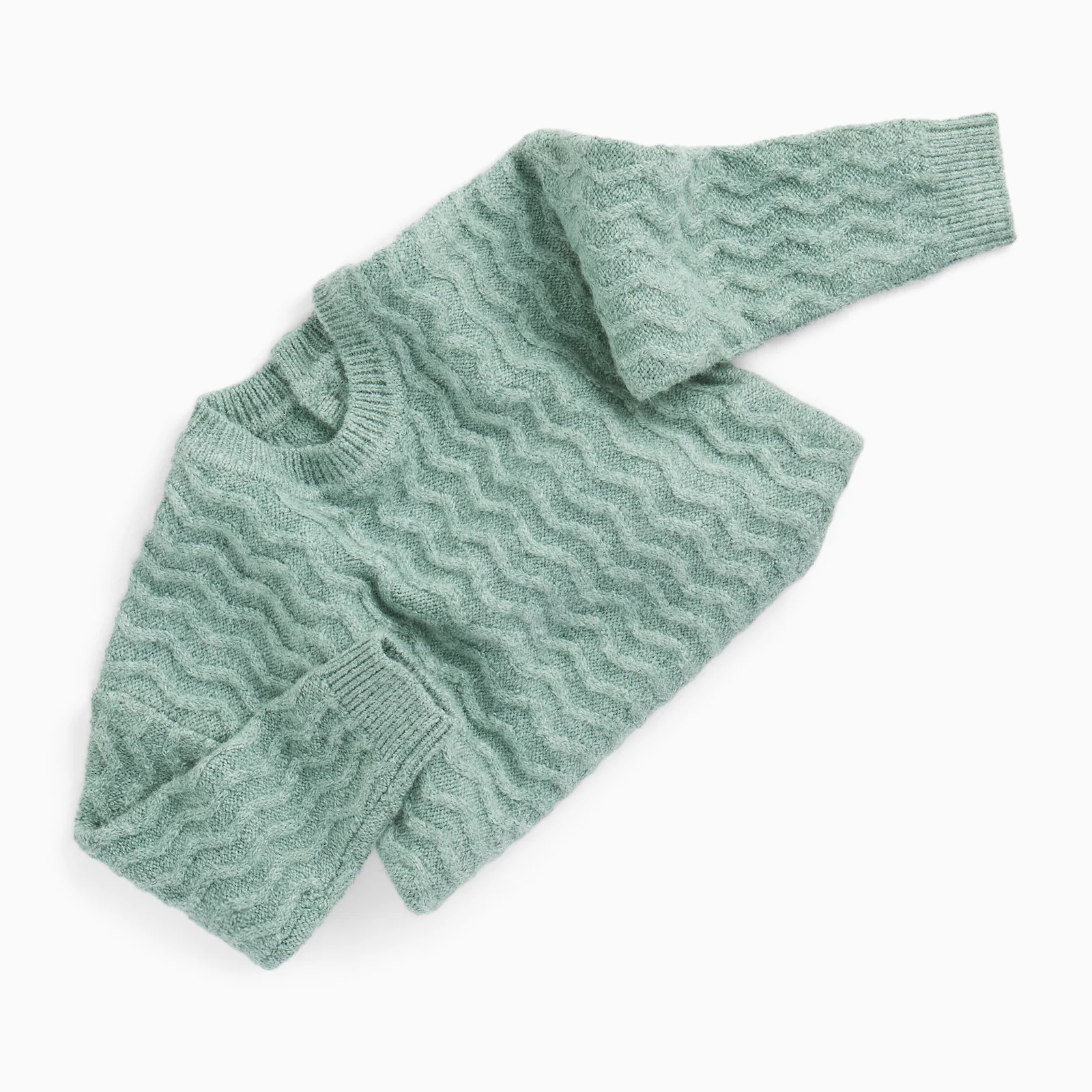 Zig Zag Cable Knit Jumper - Image 3