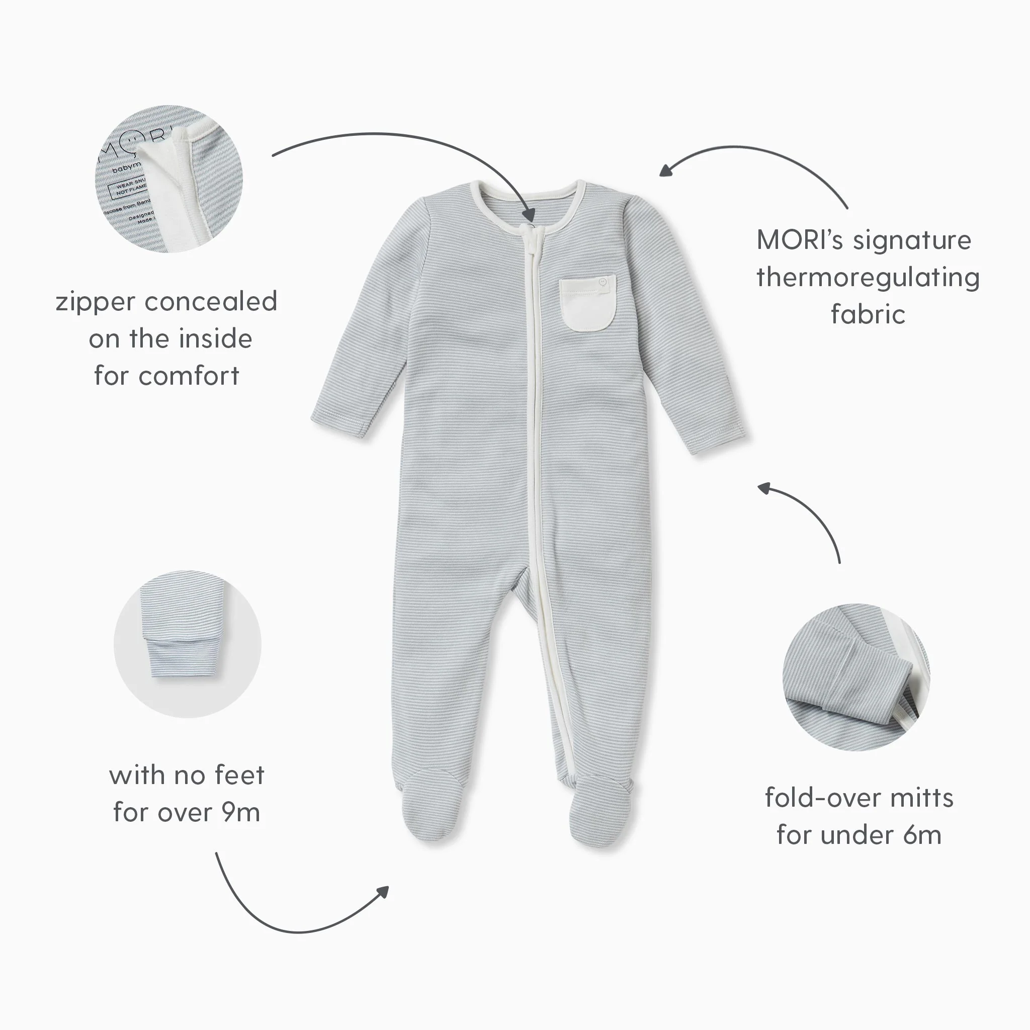 Clever Zip Sleepsuit 2 Pack - Image 4